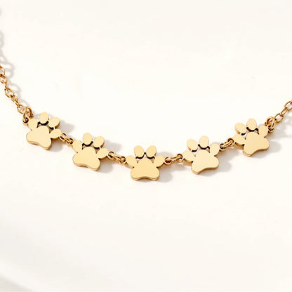 Personalized Paw Print Name Bracelet
