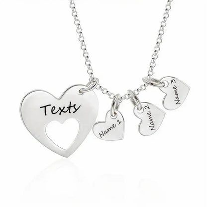 Personalized Heart Name Charm Necklace