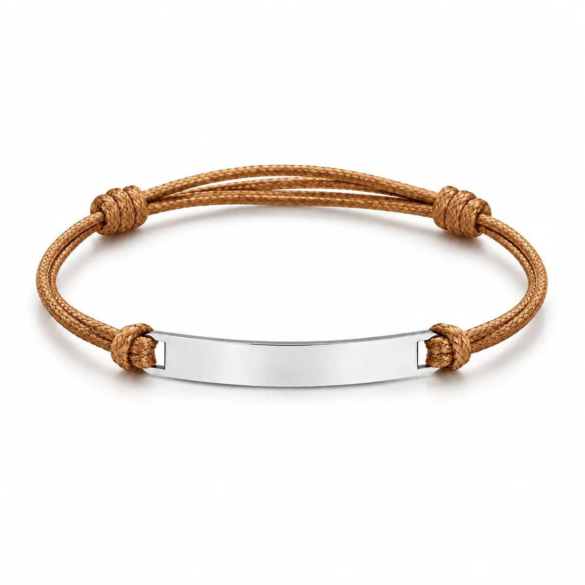 Personalized Engraved Cord Bracelet – Coordinates & Text