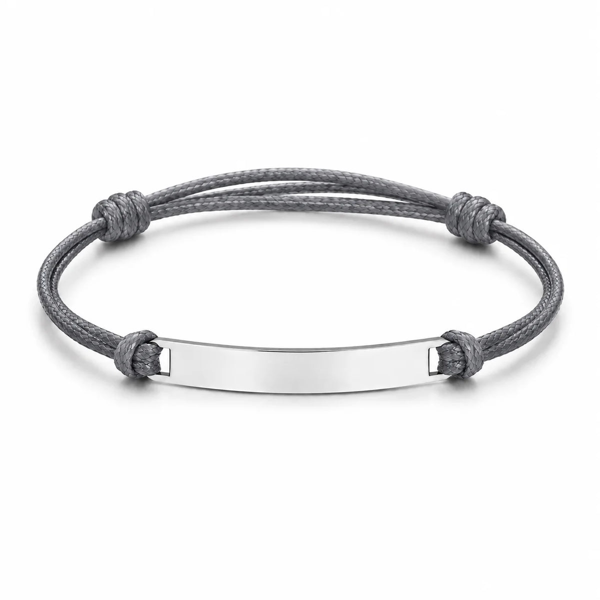 Personalized Engraved Cord Bracelet – Coordinates & Text