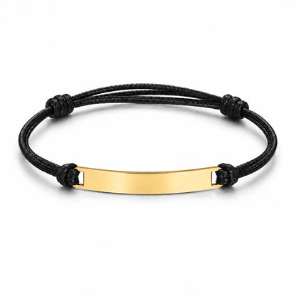 Personalized Engraved Cord Bracelet – Coordinates & Text