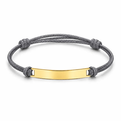Personalized Engraved Cord Bracelet – Coordinates & Text