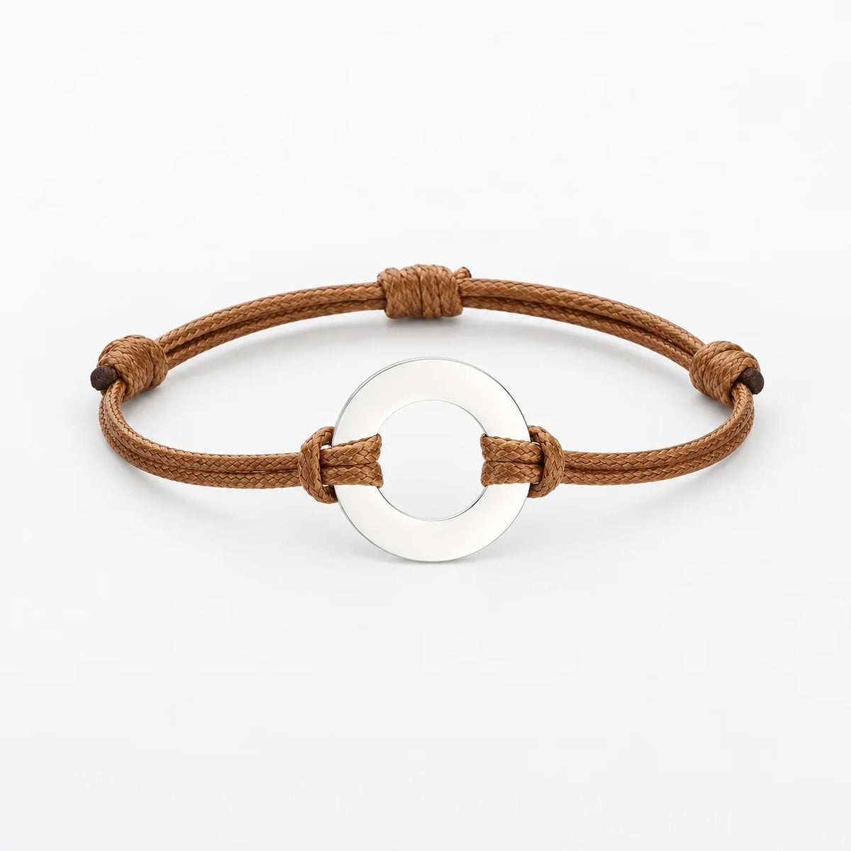 Personalized Engraved Disc Cord Bracelet