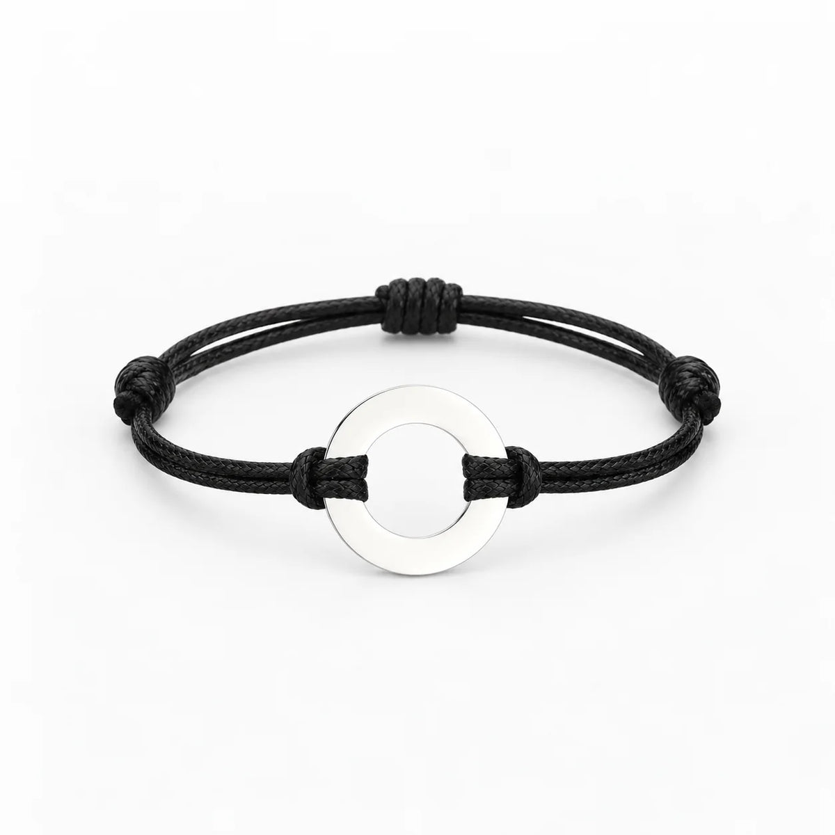 Personalized Engraved Disc Cord Bracelet