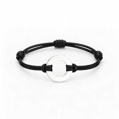 Personalized Engraved Disc Cord Bracelet