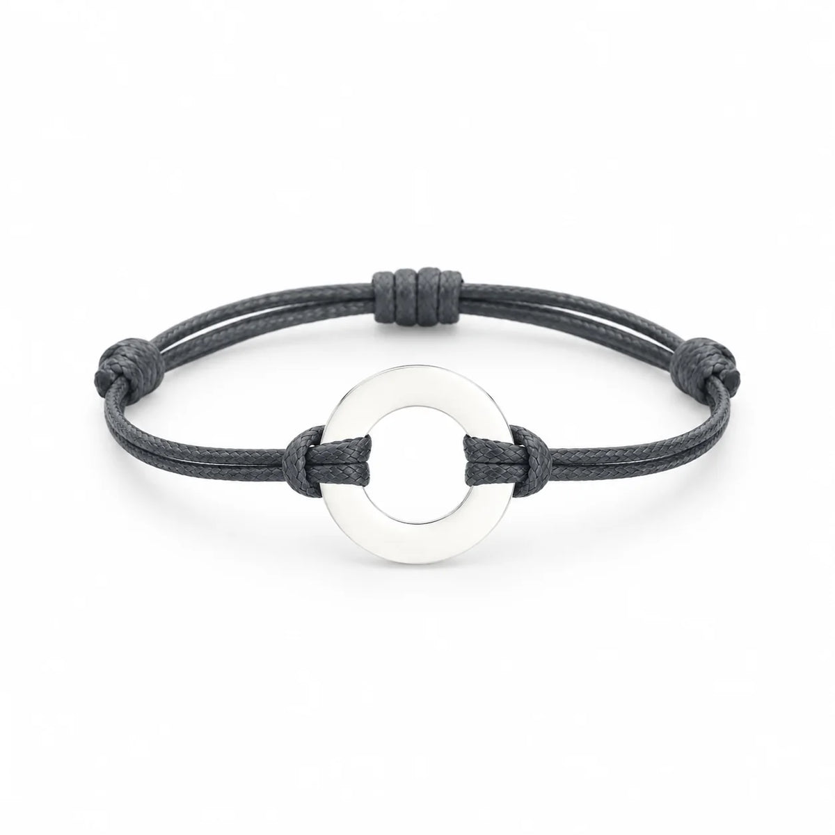 Personalized Engraved Disc Cord Bracelet
