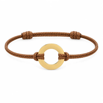 Personalized Engraved Disc Cord Bracelet