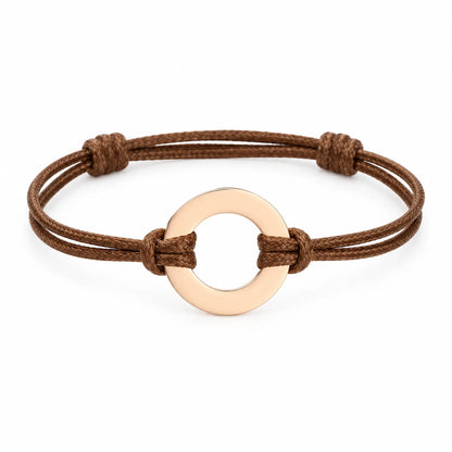 Personalized Engraved Disc Cord Bracelet