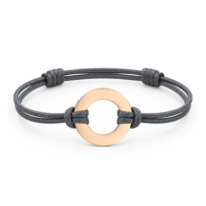 Personalized Engraved Disc Cord Bracelet
